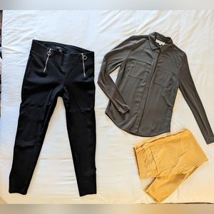 THREE Garments!!! 2 Pair - Ann Taylor Skinny Pants and 1 Loft Blouse
